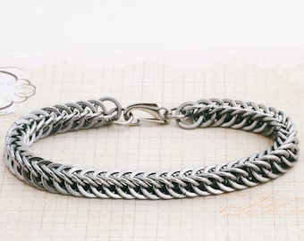 Golden Wheat Bracelet Tutorial - Half Persian 4 in 1 Chainmaille