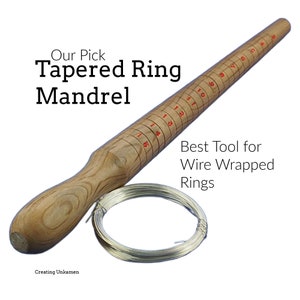 Verjüngter Drahtwickelring Dorn - Unsere Wahl für die Herstellung von Fingerringen - Drahtmuster enthalten