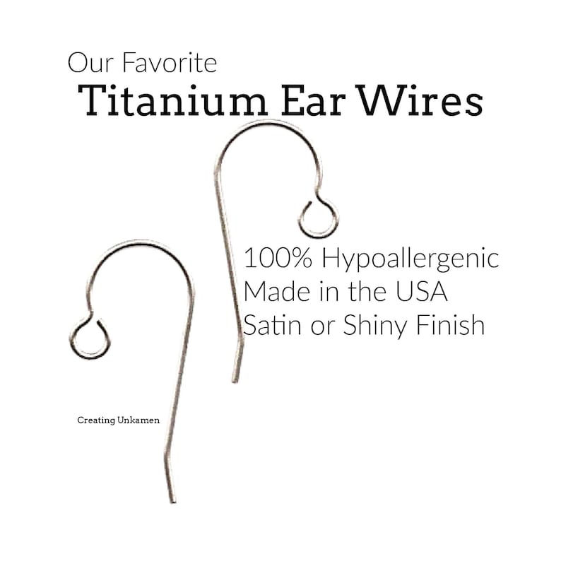 Titanium Ear Wires 10 Pairs with Outside Loop Made in the USA image 1