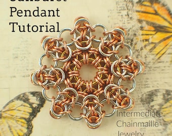 Tutorial Sunburst Pendant Intermediate Chainmaille Jewelry Creating