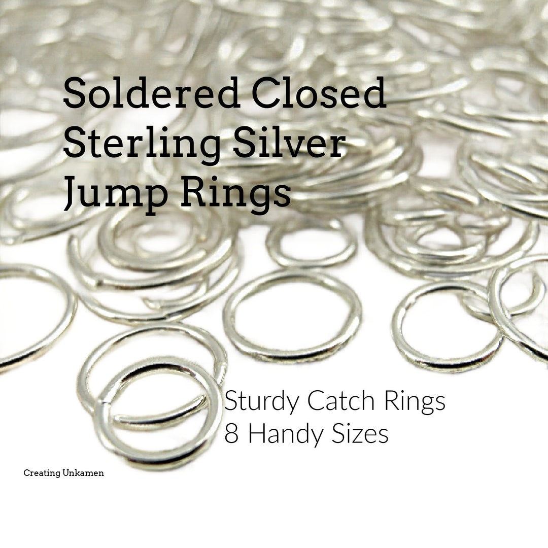 Sterling Silver Soldered Closed Jump Rings Great Catch Rings