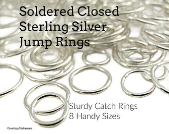 Sterling Silver Soldered Closed Jump Rings - Great Catch Rings - 100% Guarantee