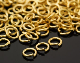 100 Handmade Rich Low Brass Jump Rings - Your Choice of Gauge 10, 12, 14, 15, 16, 18, 20, 22, 24 and Diameter