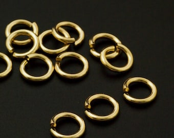 1 14kt Solid Gold Jump Ring Handmade in Your Pick Gauge and Diameter