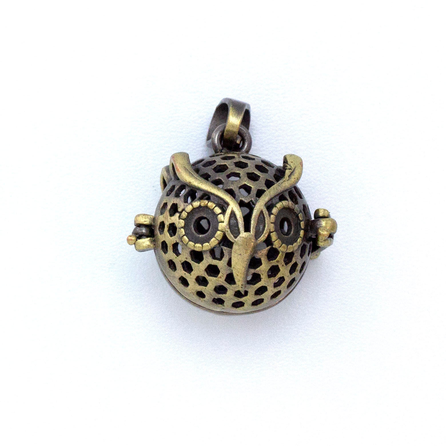 Owl Aromatherapy Locket in Antique Brass and Antique Silver Etsy