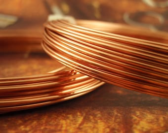 Premium Half Hard Non Tarnish Copper Wire - You Pick Gauge 20, 22, 24, 26 - 100% Guarantee