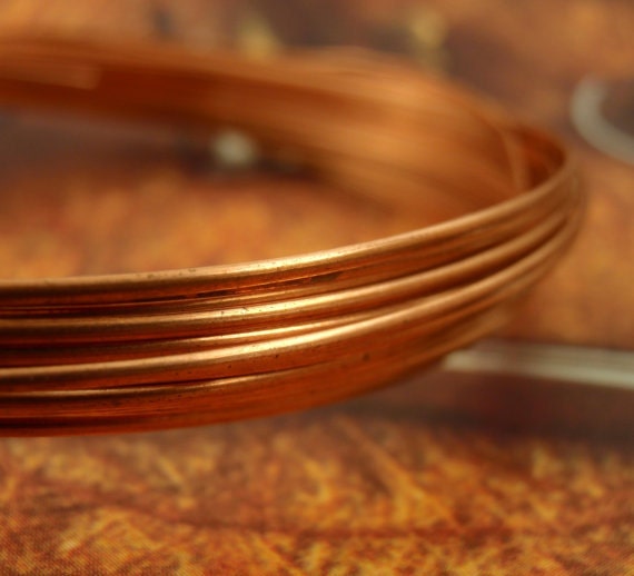 Half Round Dead Soft Copper Wire You Pick Gauge 6 8 10 Etsy