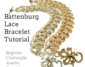 Tutorial Chainmaille Bracelet Battenburg Lace Beginner Easy Fashion Jewelry