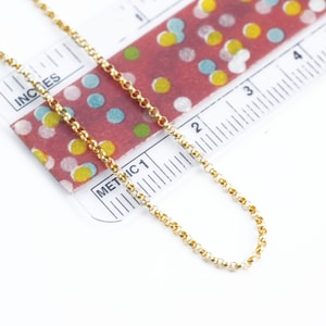14kt Yellow Gold Filled Rolo Chain - 1.5mm - Custom Finished Lengths or By The Foot -  Made in the USA Necklace
