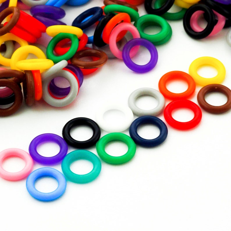 100 9mm OD Silicone Jump Rings You Pick Color Black Etsy