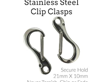 Stainless Steel Clip Lobster Clasp 21mm X 10mm Sturdy and Shiny