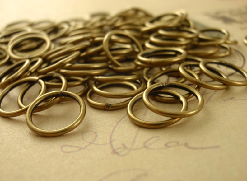 100 Soldered Closed Jump Rings 18 Gauge 8mm OD You Pick Etsy