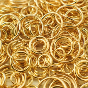 100 Gold Plated Jump Rings 16, 18, 20, 22 Gauge Best Commercially Made 4mm, 5mm, 6mm, 7mm, 8mm, 9mm, 10mm, 12mm 100 % Guarantee image 10