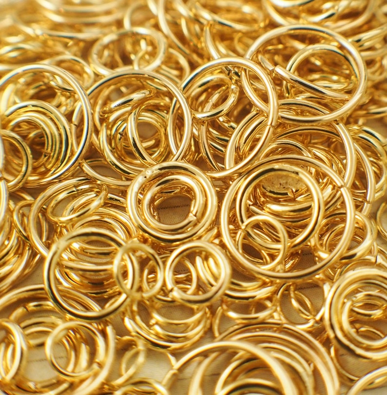 100 Gold Plated Jump Rings 16, 18, 20, 22 Gauge Best Commercially Made 4mm, 5mm, 6mm, 7mm, 8mm, 9mm, 10mm, 12mm 100 % Guarantee image 10