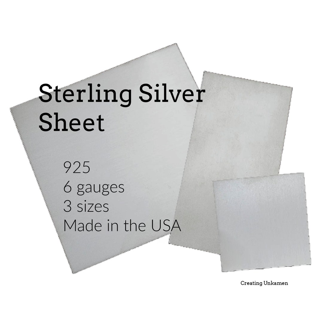 Sterling Silver Sheet YOU Pick the Size and Gauge 100% Guarantee 
