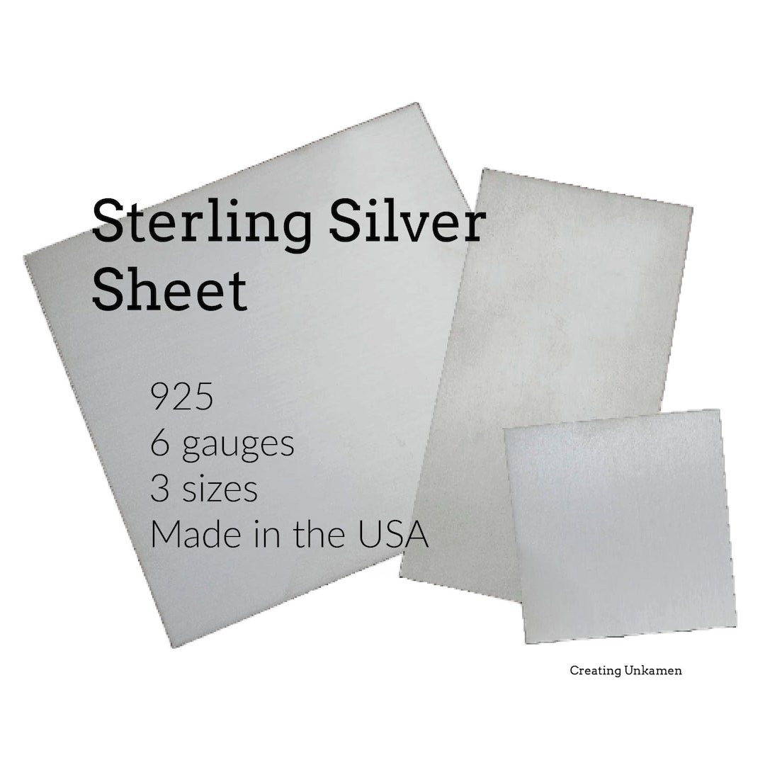 Sterling Silver Sheet YOU Pick the Size and Gauge 100% Guarantee 