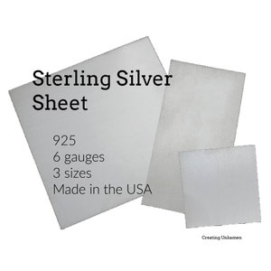 6x2 Solid Pure.999 Silver Sheet, Dead Soft, Made in The USA (18 Gauge)