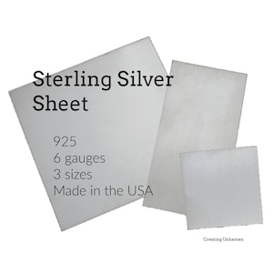 6x2 Solid Pure.999 Silver Sheet, Dead Soft, Made in The USA (18 Gauge)