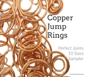 25 Copper Jump Rings - Great Selection of Sizes and Gauges or Sampler