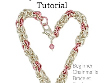Tutorial Byzantine Rose Chainmaille Jewelry Instructions 9 Pages Perfect for Beginners Bracelets and Earrings