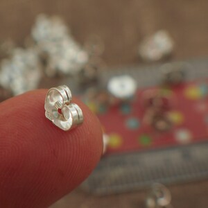 2 Pair Sterling Silver Filled Ear Nuts image 6