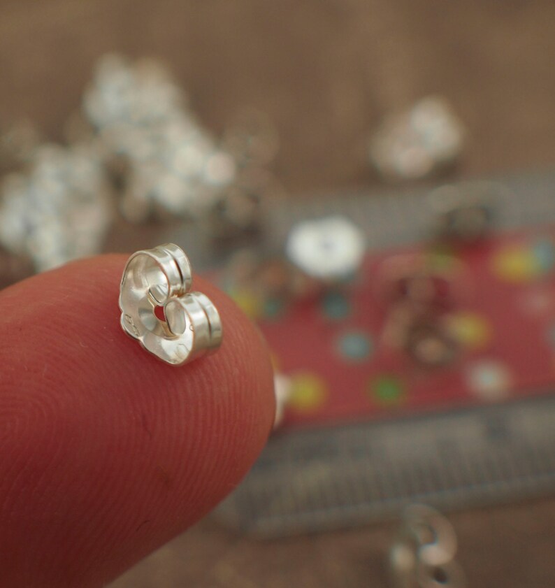 2 Pair Sterling Silver Filled Ear Nuts image 6