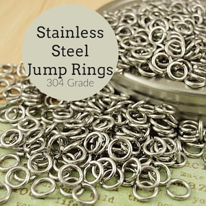 Anillos de salto 100% de acero inoxidable hechos a mano en calibres 22, 20, 18, 16, 14 y 12, cortados con sierra para uniones sin costuras imagen 5
