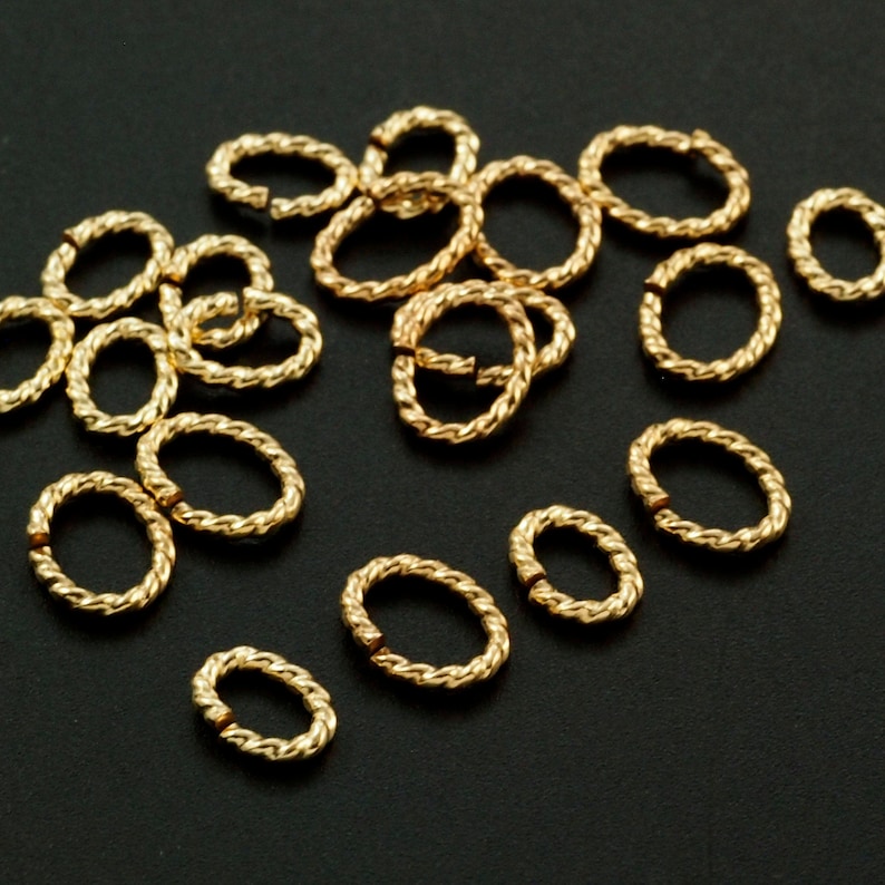 6 14kt Gold Filled Twisted Oval Jump Rings 16 Gauge in 2 Etsy