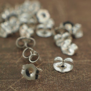 2 Pair Sterling Silver Filled Ear Nuts image 9