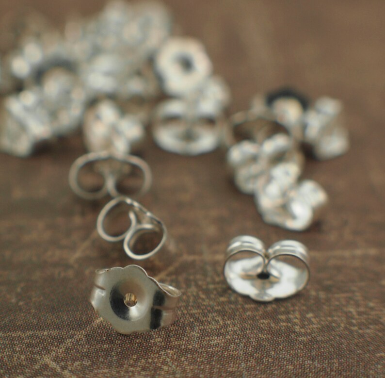 2 Pair Sterling Silver Filled Ear Nuts image 9