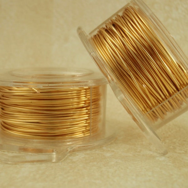 Gold Colored Wire - Non Tarnish - You Pick Feet and Gauge 12, 14, 16, 18, 20, 21, 22, 24, 26, 28, 30, 32 or 34 - 100% Guarantee