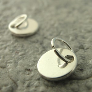 Stamping Blanks 2 Round Sterling Silver 7mm, 8.9mm, 11mm - With Jump Rings