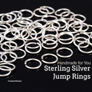 Kółka montażowe 25 Sterling Silver Round Handmade - Wybierz 16, 18, 20, 22, 24, 26 Gauge i średnicę