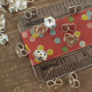 2 Pair Sterling Silver Filled Ear Nuts image 7