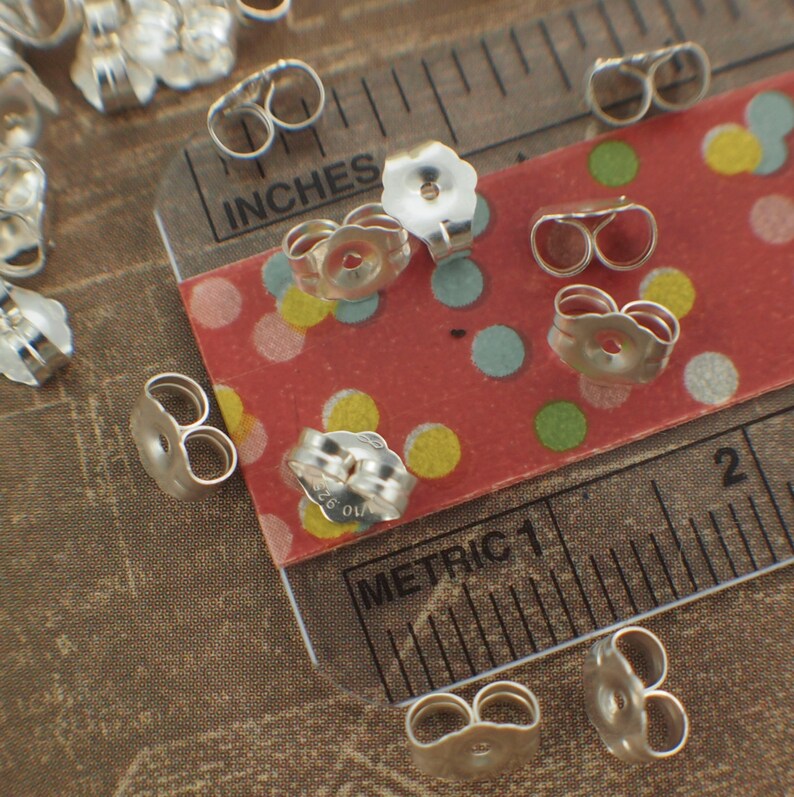 2 Pair Sterling Silver Filled Ear Nuts image 7