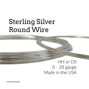 Sterling Silver Wire 1/8 Troy Ounce HH or DS - Half Hard or Dead Soft Temper 0 - 28 Gauge - Made in the USA