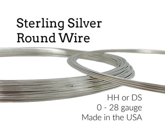 Sterling Silver Wire 1/8 Troy Ounce HH or DS - Half Hard or Dead Soft Temper 0 - 28 Gauge - Made in the USA