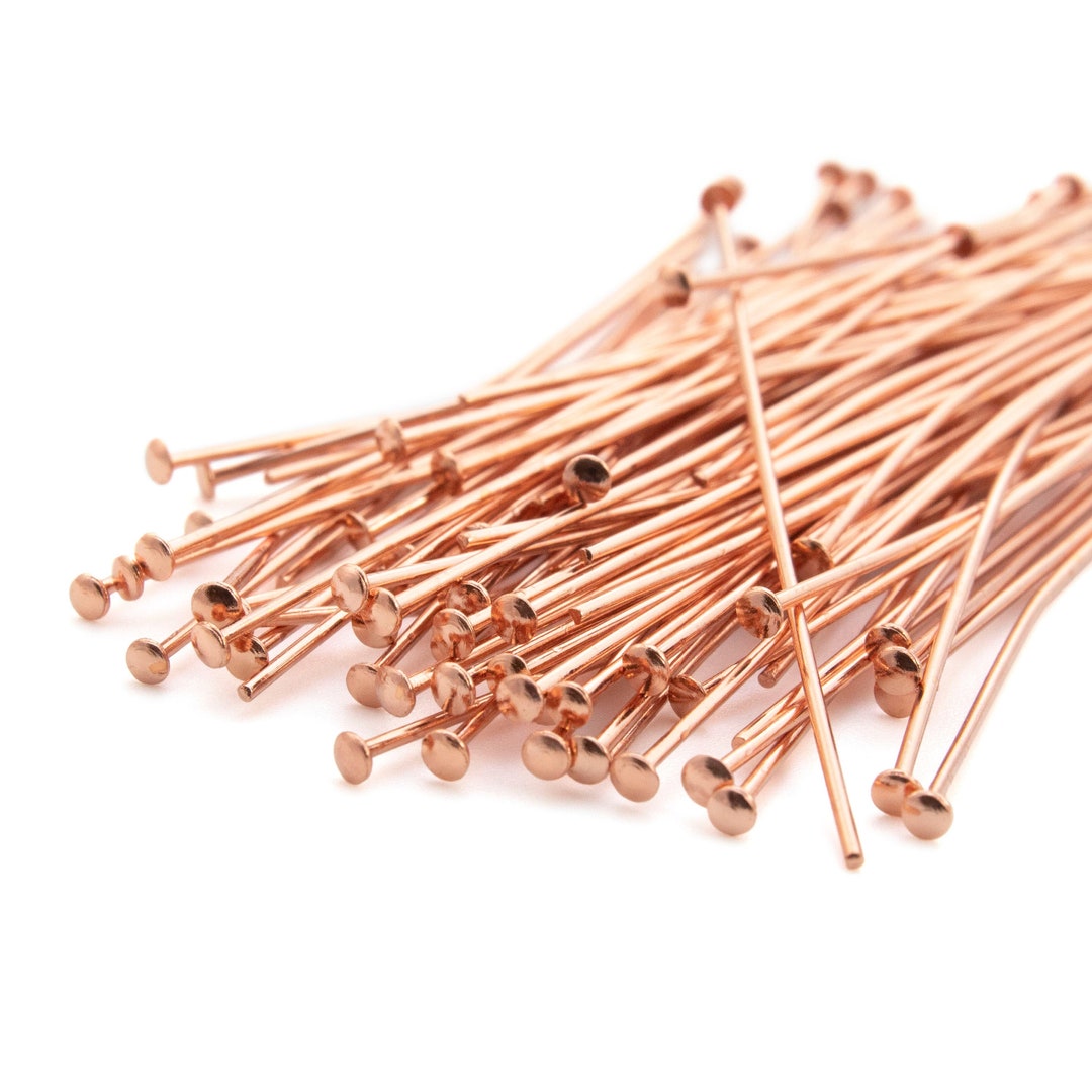 100 Flat Copper Head Pin 21g, 24g 2, 3, 4 Inches Best Commercially Made