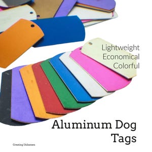 15 Hundemarken aus Aluminium - Leicht, Sparsam und Bunt - 100% Garantie