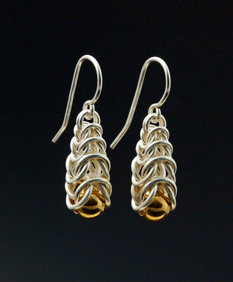 Intermediate Chainmaille Earring Kit Graduated Box Weave Inca Puno image 10