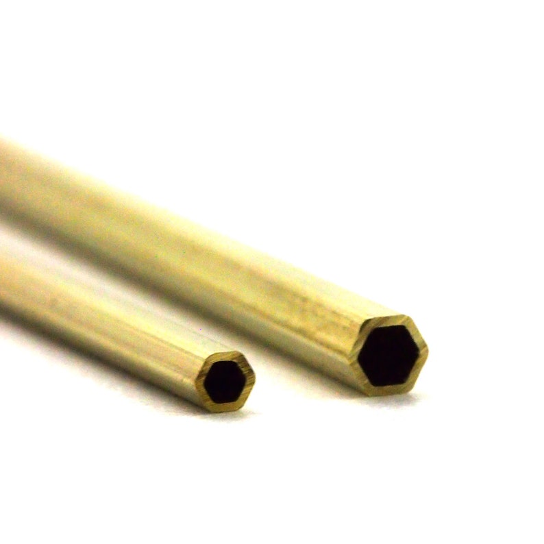 5 Segments of Hexagon Brass Tubing in Custom Lengths From 1/2 Etsy
