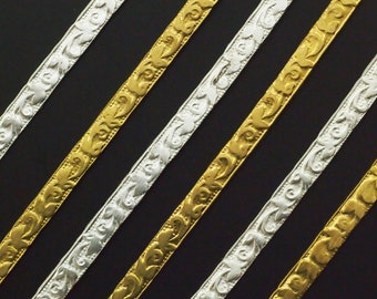 Flat Pattern Artistic Wire - Non Tarnish Silver Plate or Non Tarnish Brass