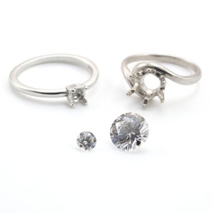 Cubic Zirconia - Loose Round Faceted CZ Stones - Great Alternative for Diamonds in 1mm, 2mm, 3mm, 4mm, 5mm, 6mm, 7mm, 8mm, 9mm, 10mm, 12mm image 4
