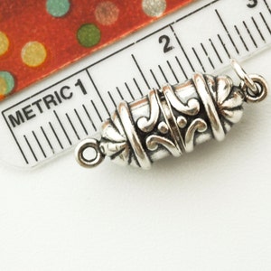 Sterling Silver Magnetic Scroll Clasp 21mm X 8mm image 3