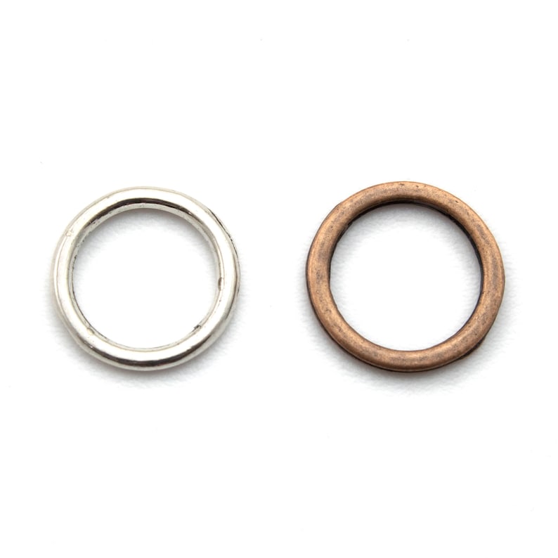 50 14 gauge 14mm OD Soldered Closed Jump Rings Silver Plate or Antique Copper Best Commercially Made 100% Guarantee image 3