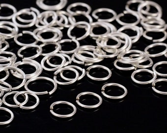 50 Custom Handmade Argentium Sterling Silver Jump Rings - You Pick Gauge and Diameter