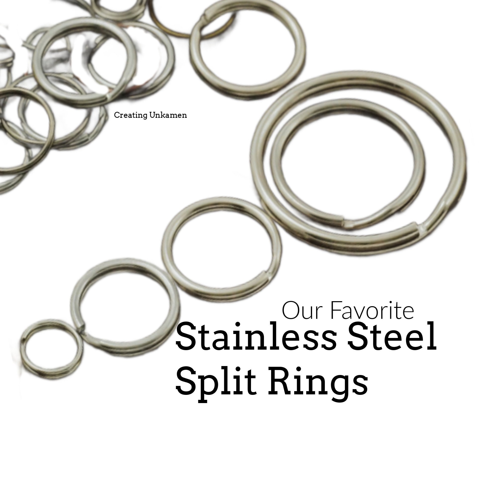 100pcs of 16mm Stainless Steel Split Rings Key Rings,small Rings9 Size to  Select 