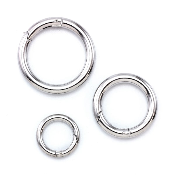 1 Gold  or Silver Stainless Steel Round Circle Clasp - 25mm, 37mm or 44mm - 100% Guarantee