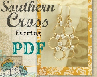 Fast and Easy Southern Cross Earrings PDF Tutorial