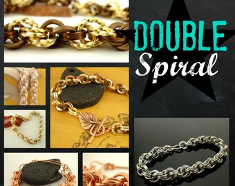 Double Spiral PDF - Basic Tutorial for Chainmaille Earrings, Bracelets and Necklaces